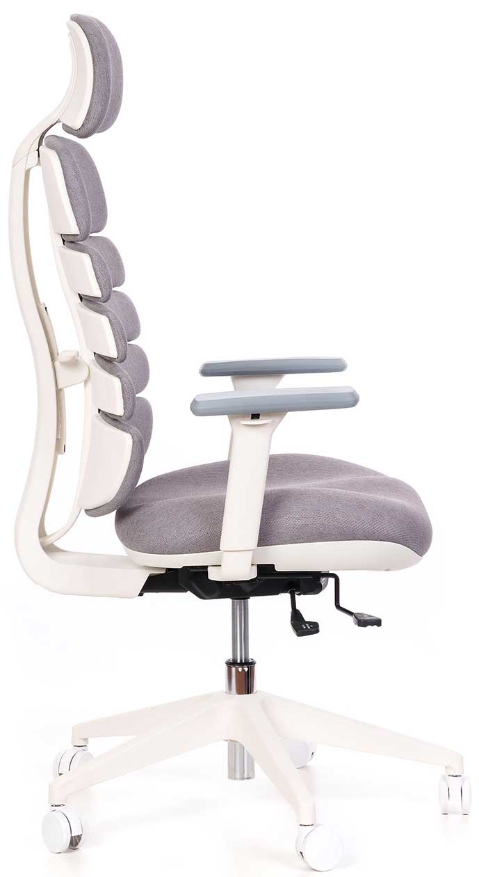 Kancelářská židle SPINE s PDH bílý plast šedá LS2-39