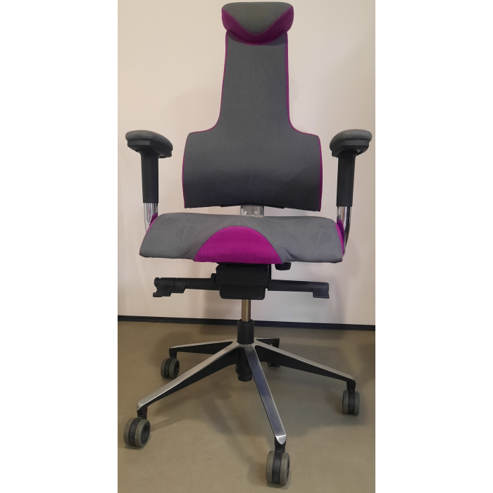 Terapeutická židle THERAPIA ENERGY XL PRO 4110 AX62 tmavě šedá/ AX76 světle fialová vzorkový kus PRAHA