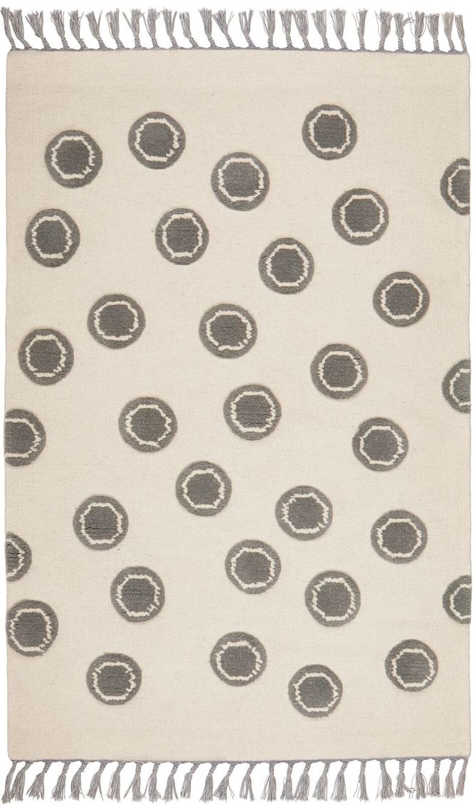 Dětský koberec Ring - krémovo-šedý