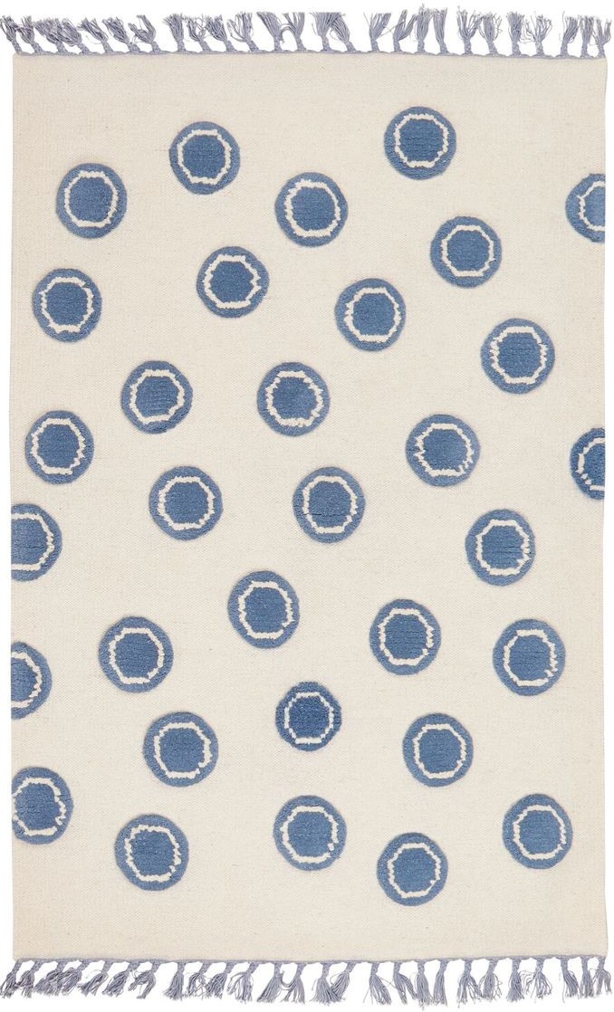 Dětský koberec Ring - krémovo-modrý 120x180 cm