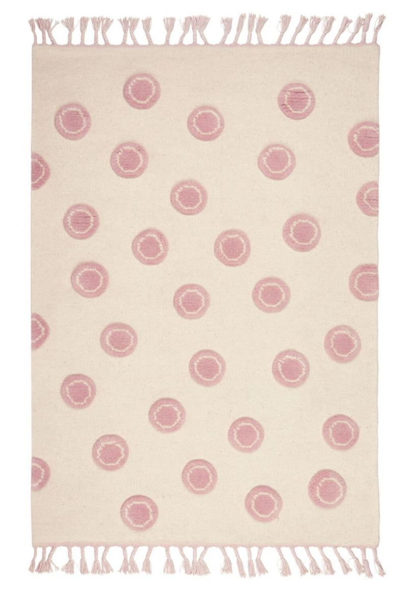 Dětský koberec Ring - krémovo-růžový 160x230 cm