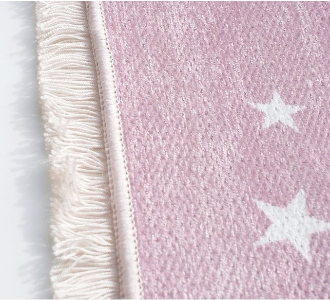 Dětský koberec LOVE YOU STARS růžová/bíla
