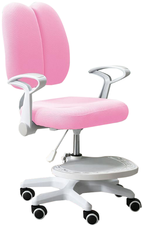 Rostoucí židle s podnoží a šlemi, růžová/ bílá, ANAIS