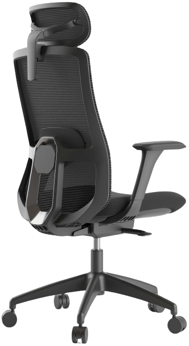 Kancelářská židle WISDOM, černý plast, tmavě šedá
