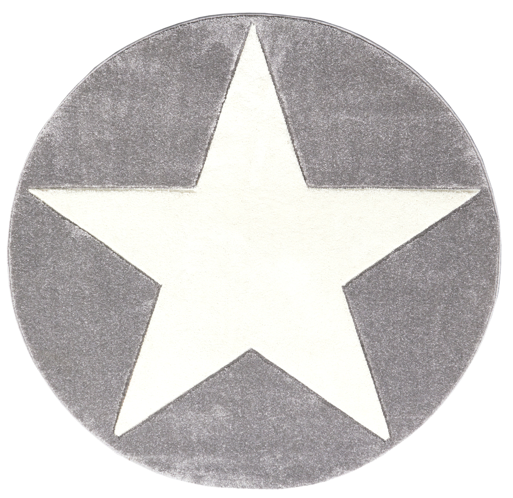 Dětský koberec STAR stříbrno-šedý/bílý gallery main image