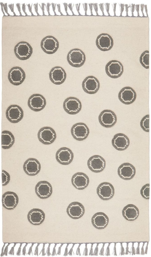 Dětský koberec Ring - krémovo-šedý 120x180 cm gallery main image