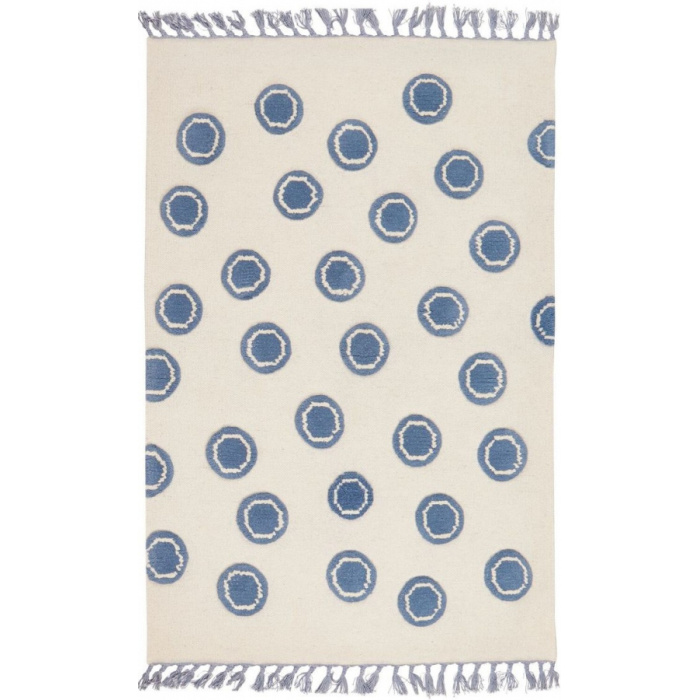 Dětský koberec Ring - krémovo-modrý 160x230 cm
