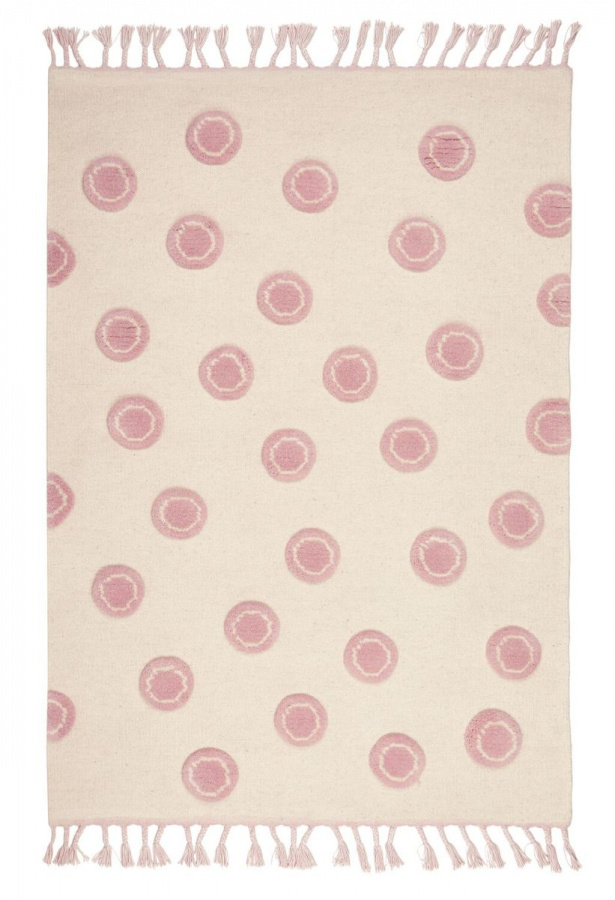 Dětský koberec Ring - krémovo-růžový 120x180 cm gallery main image