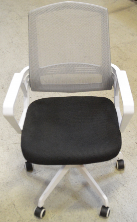 židle SUN, bílé područky, bílý opěrák, černý sedák, č. AOJ627 gallery main image