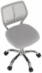 Studentská otočná židle, šedá/chrom, SELVA