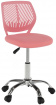 Studentská otočná židle, růžová/chrom, SELVA