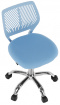 Studentská otočná židle, modrá/chrom, SELVA