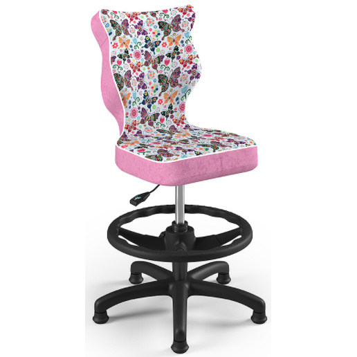Dětská židle Petit Black 4 HC+F s opěrným kruhem, motýlci
