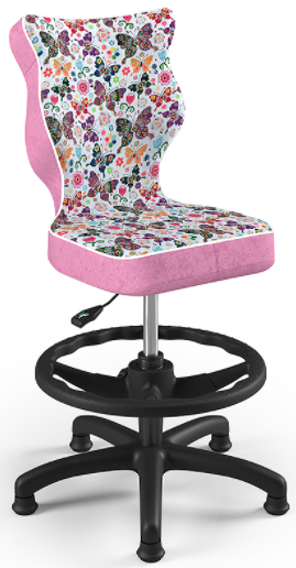 Dětská židle Petit Black 4 HC+F s opěrným kruhem, motýlci gallery main image