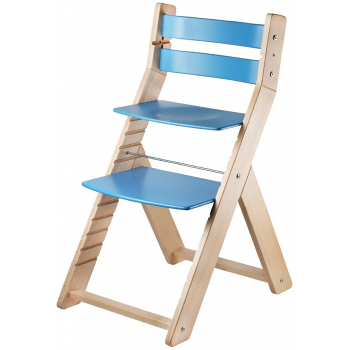 Rostoucí židle SANDY natur/ modrá