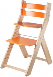 Rostoucí židle SANDY natur/ oranžová