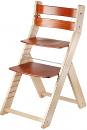 Rostoucí židle SANDY natur/ třešeň
