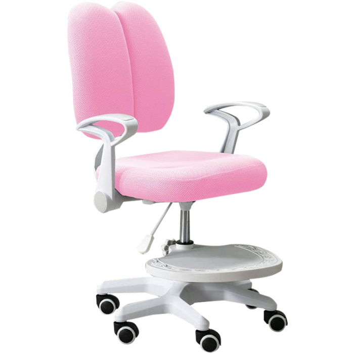 Rostoucí židle s podnoží a šlemi, růžová/ bílá, ANAIS, č.AOJ1414