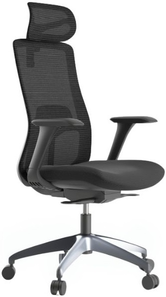 Kancelářská židle WISDOM, černý plast, tmavě šedá gallery main image